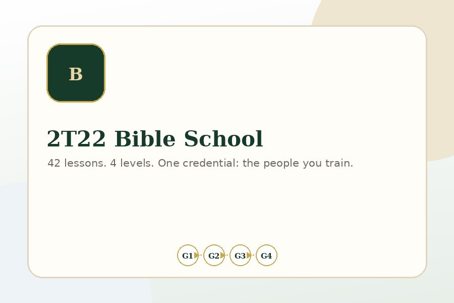 Bible School Lesson 1